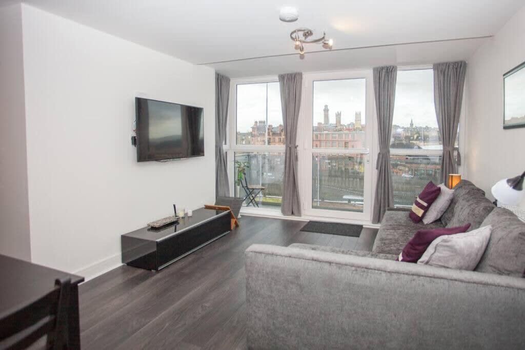 Beautiful Flat With Panoramic Views Over The City Glasgow Luaran gambar