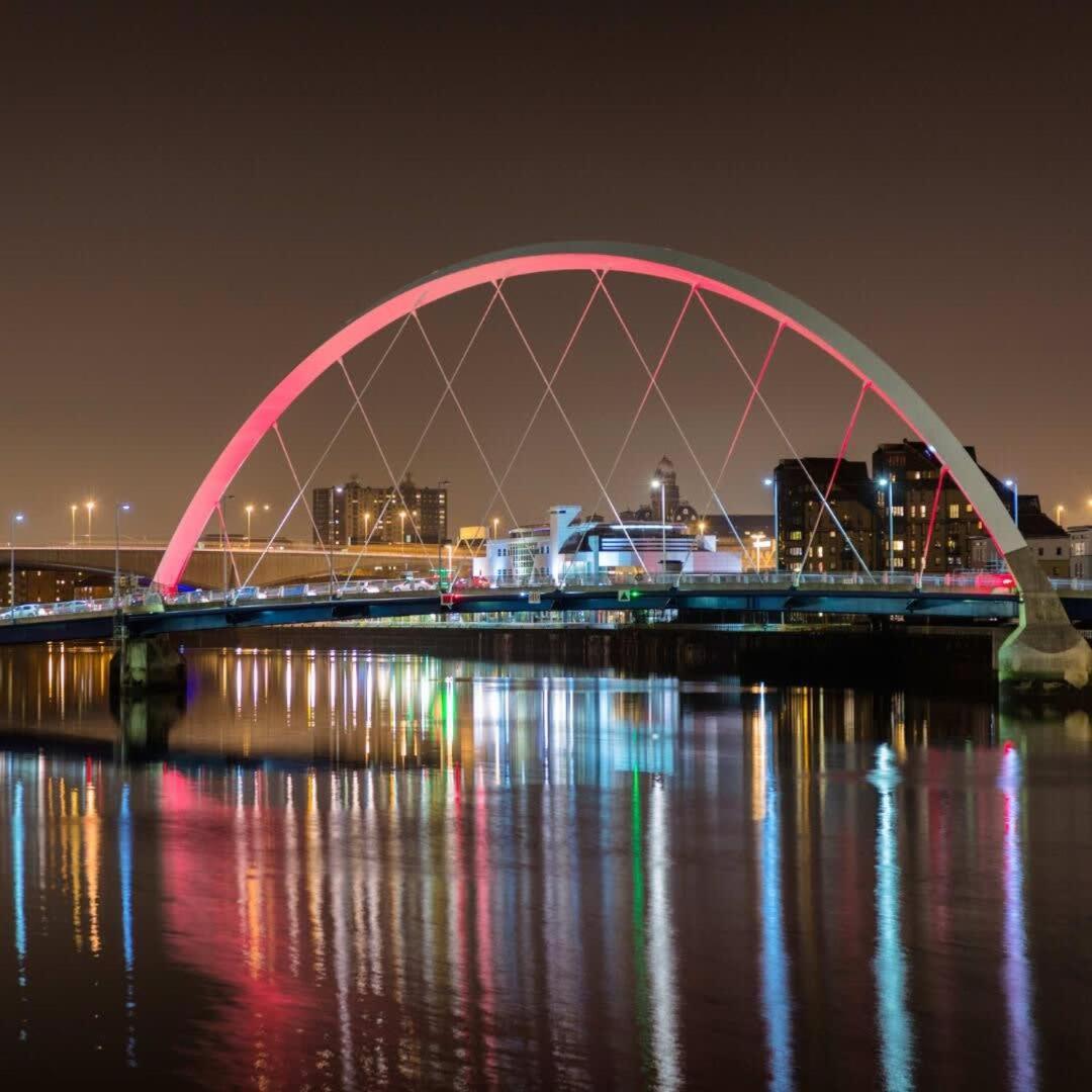 Beautiful Flat With Panoramic Views Over The City Glasgow Luaran gambar